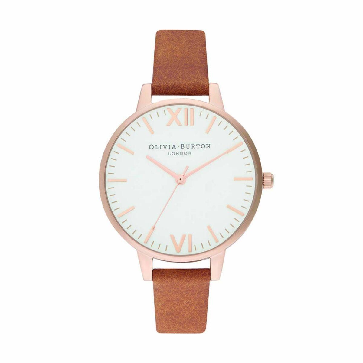 Olivia Burton dameur OB16TL13, læderrem, Ø 34 mm