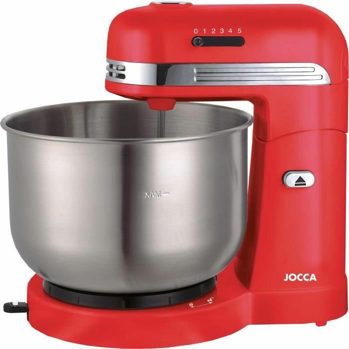 JOCCA foodprocessor 3,5 L - rød/grå med stålkål