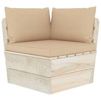 Pallehynder 3 stk. oxfordstof beige