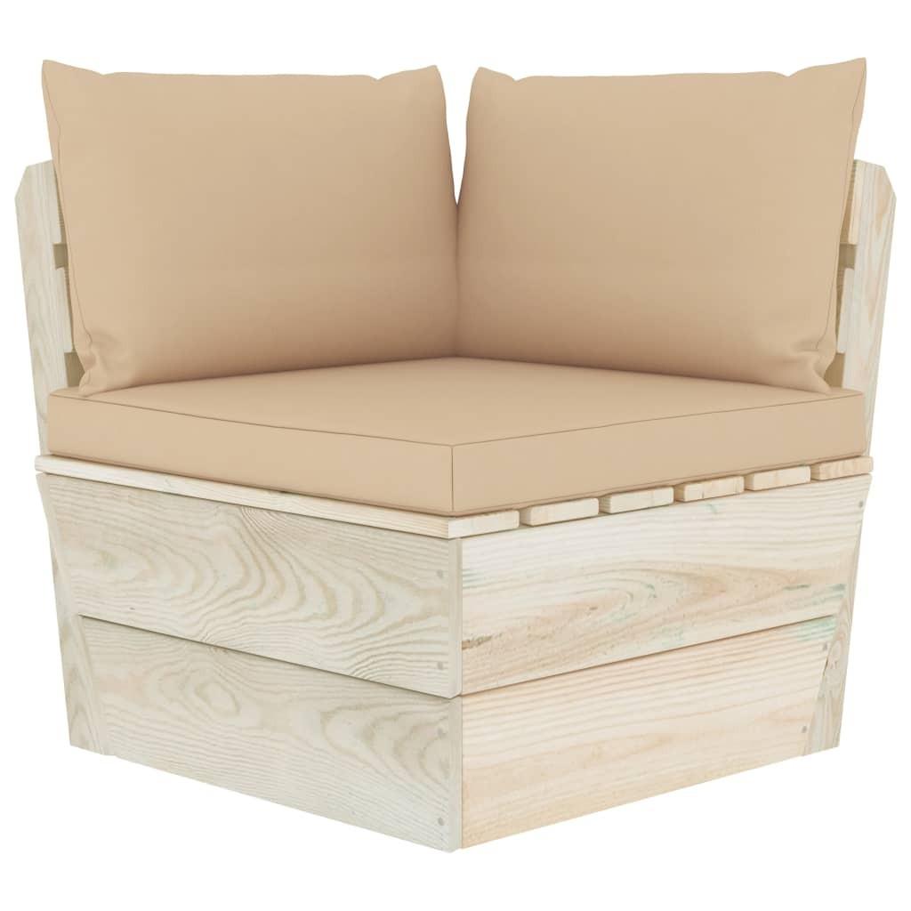 Pallehynder 3 stk. oxfordstof beige