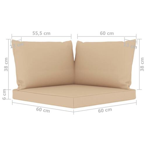 Pallehynder 3 stk. oxfordstof beige