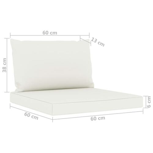 Pallehynder 2 stk. oxfordstof cremehvid