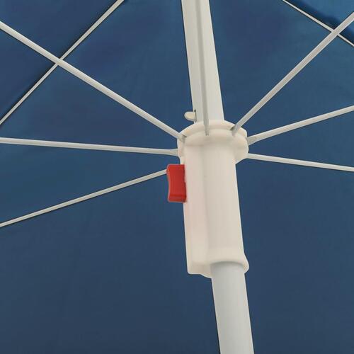 Parasol med stålstang 180 cm blå
