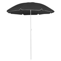 Parasol med stålstang 180 cm antracitgrå