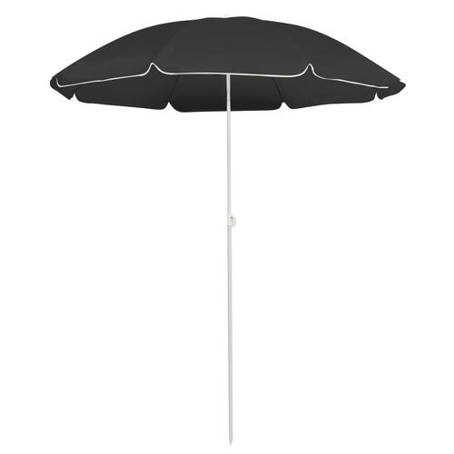Parasol med stålstang 180 cm antracitgrå