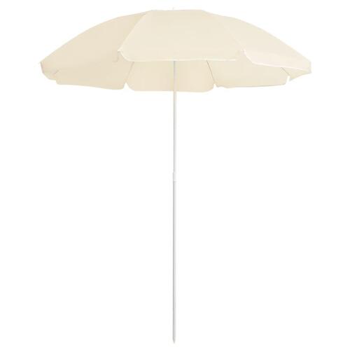 Parasol med stålstang 180 cm sandfarvet