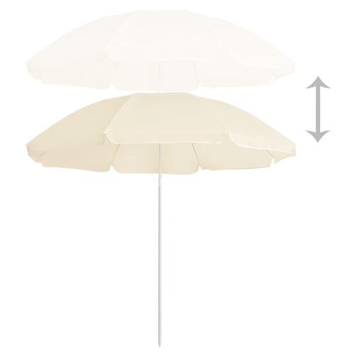 Parasol med stålstang 180 cm sandfarvet
