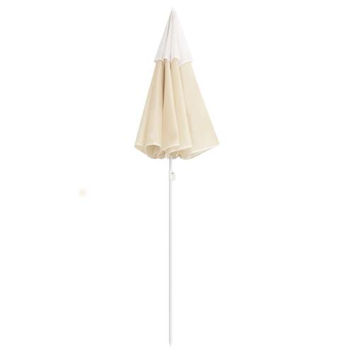 Parasol med stålstang 180 cm sandfarvet