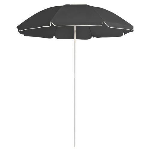 Parasol med stålstang 180 cm antracitgrå