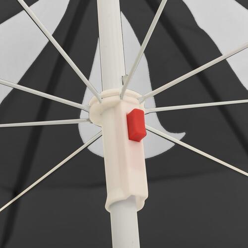 Parasol med stålstang 180 cm antracitgrå