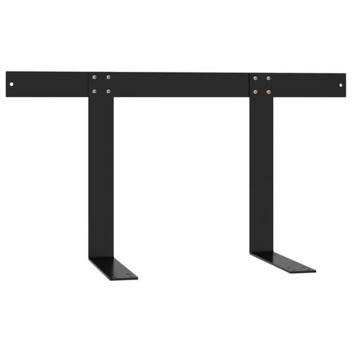 Ryglæn til pallesofa 70 cm jern sort