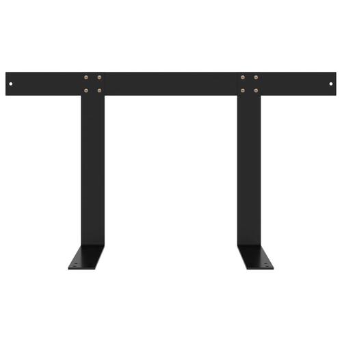 Ryglæn til pallesofa 70 cm jern sort