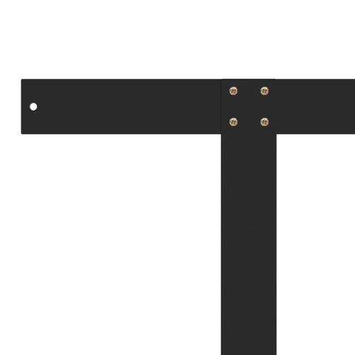 Ryglæn til pallesofa 70 cm jern sort