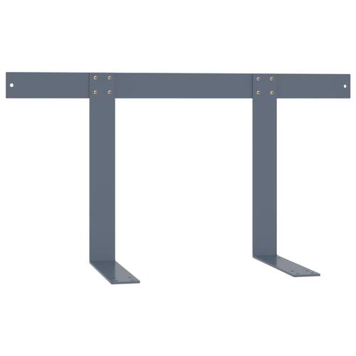 Ryglæn til pallesofa 70 cm jern lysegrå