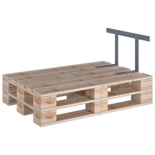 Ryglæn til pallesofa 70 cm jern lysegrå