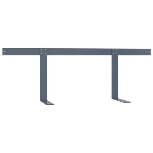 Ryglæn til pallesofa 110 cm jern lysegrå