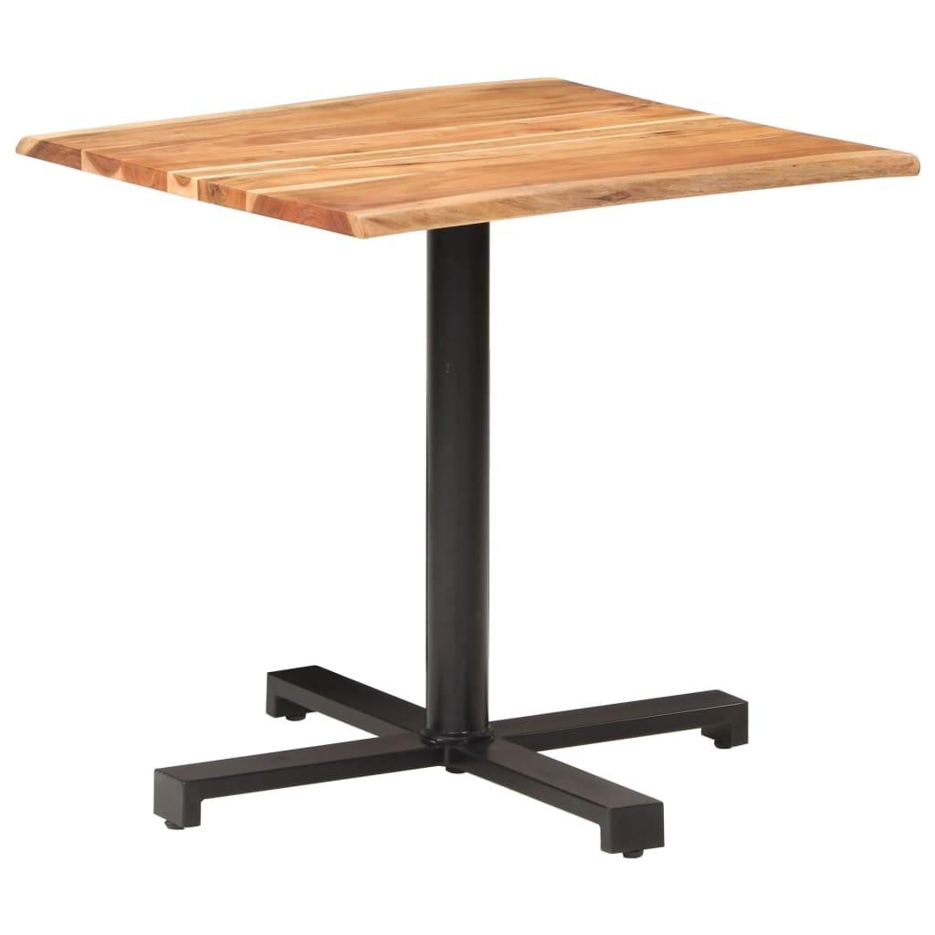 Bistrobord med naturlige kanter 80x80x75 cm massivt akacietræ