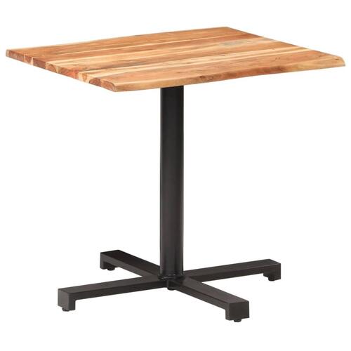 Bistrobord med naturlige kanter 80x80x75 cm massivt akacietræ