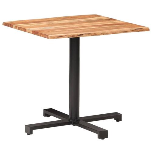 Bistrobord med naturlige kanter 80x80x75 cm massivt akacietræ