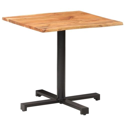 Bistrobord med naturlige kanter 80x80x75 cm massivt akacietræ