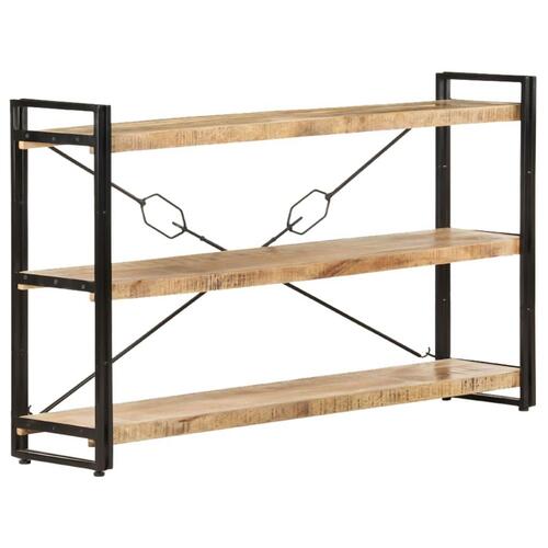 Bogreol m. 3 hylder 140x30x80 cm massivt mangotræ
