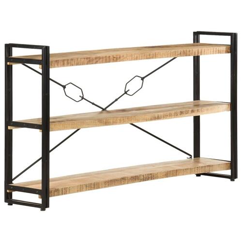 Bogreol m. 3 hylder 140x30x80 cm massivt mangotræ