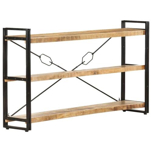 Bogreol m. 3 hylder 140x30x80 cm massivt mangotræ