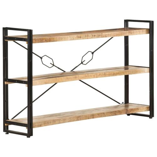 Bogreol m. 3 hylder 140x30x80 cm massivt mangotræ