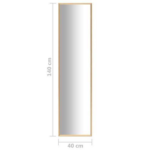 Spejl 140x40 cm guldfarvet