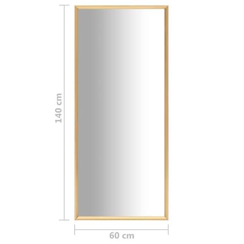 Spejl 140x60 cm guldfarvet