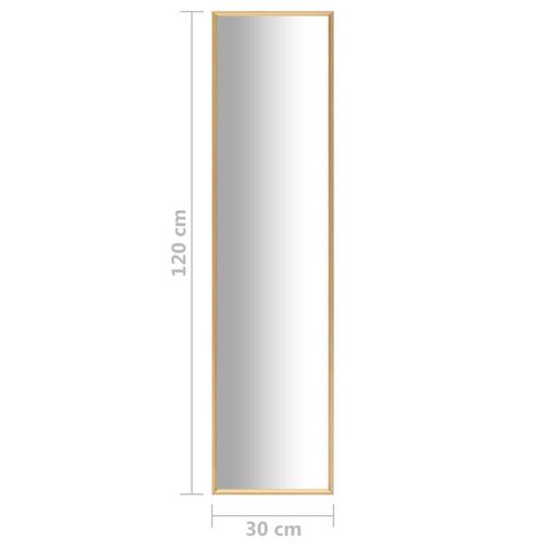 Spejl 120x30 cm guldfarvet