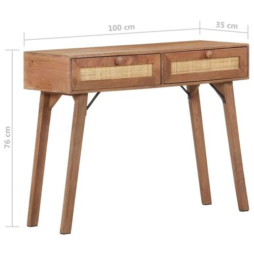 Konsolbord 100x35x76 cm massivt mangotræ