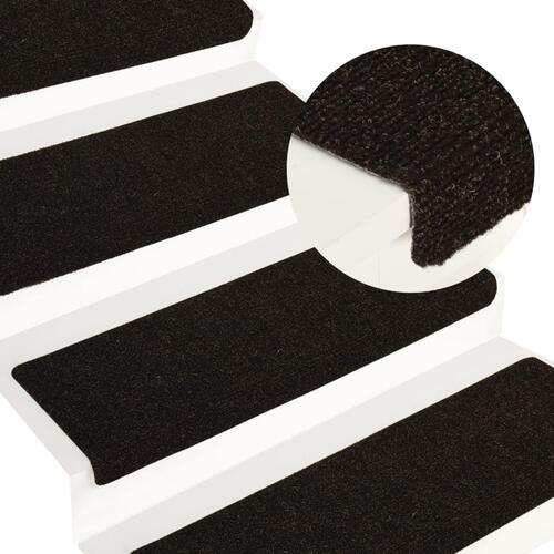 15 stk. trappemåtter tuftet 65x21x4 cm brun