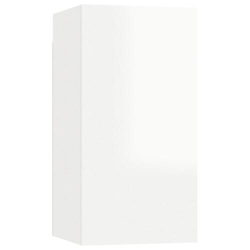 Tv-borde 2 stk. 30,5x30x60 cm konstrueret træ hvid højglans