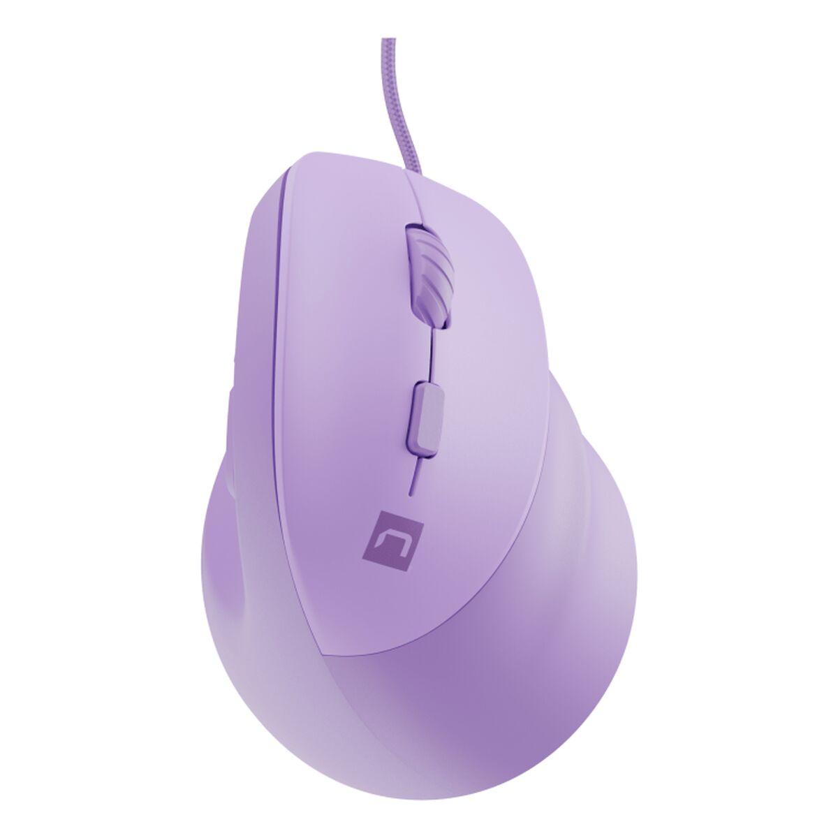 Natec CRAKE 2 PRO - vertical mouse - USB - purple - Vertical mouse - Optisk - 6 knapper - Lilla