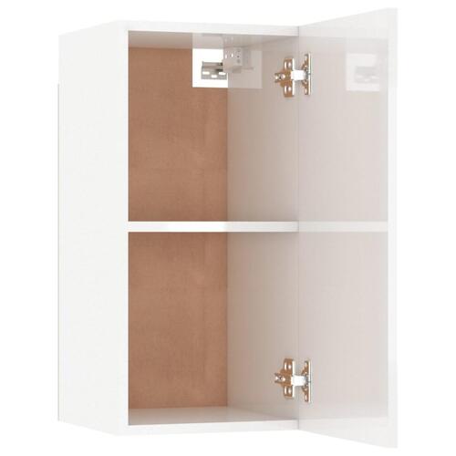 Tv-borde 2 stk. 30,5x30x60 cm konstrueret træ hvid højglans