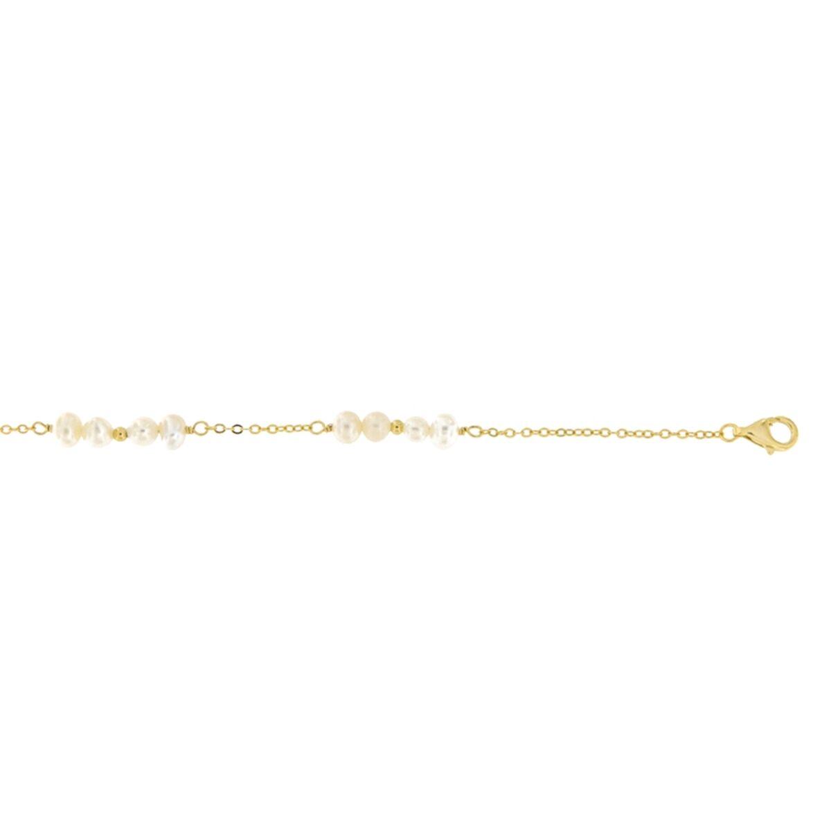 New Bling armbånd til kvinder 9NB-PRL13B - gylden med perler