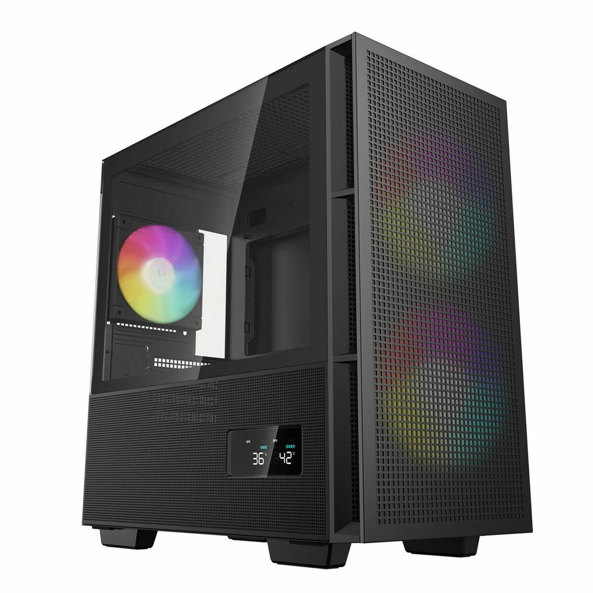 DEEPCOOL ATX semi-tårn kabinet - Sort, hærdet glas og RGB billede