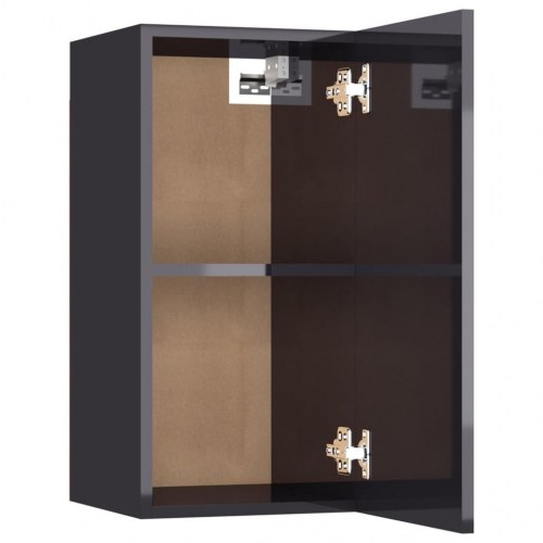 Tv-borde 2 stk. 30,5x30x60 cm konstrueret træ grå højglans