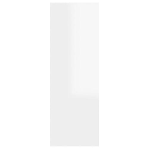 Tv-borde 2 stk. 30,5x30x90 cm konstrueret træ hvid højglans