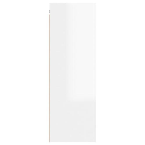 Tv-borde 2 stk. 30,5x30x90 cm konstrueret træ hvid højglans