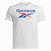 Kortærmet T-shirt til Mænd Reebok Identity Big Stacked Logo Hvid L
