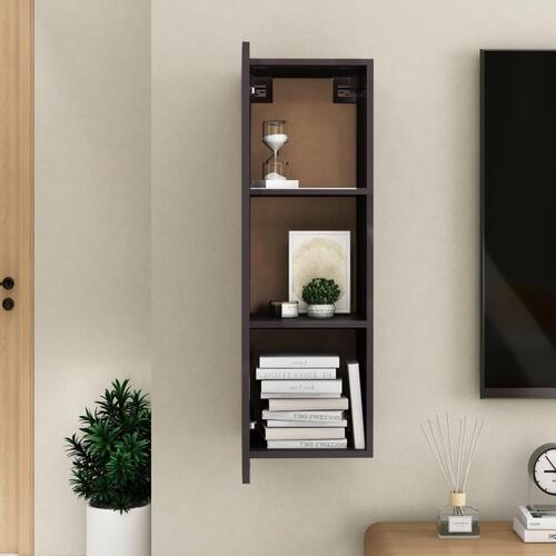Tv-bord 30,5x30x90 cm konstrueret træ grå højglans