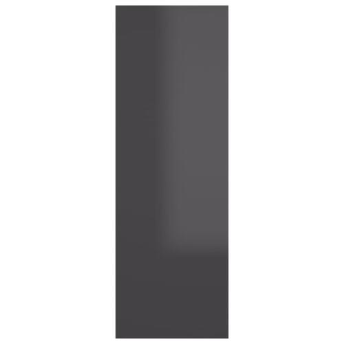 Tv-borde 2 stk. 30,5x30x90 cm konstrueret træ grå højglans