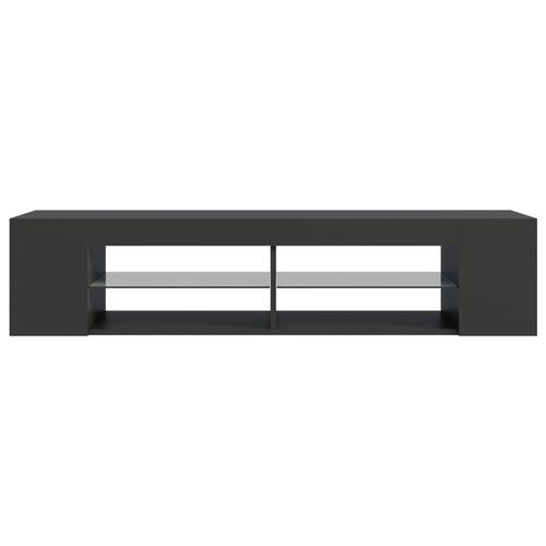 Tv-skab med LED-lys 135x39x30 cm grå