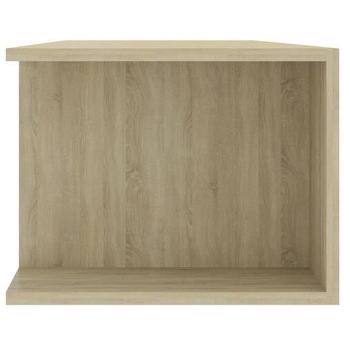 Tv-bord med LED-lys 135x39x30 cm sonoma-eg