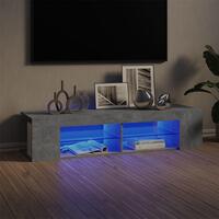 Tv-skab med LED-lys 135x39x30 cm betongrå