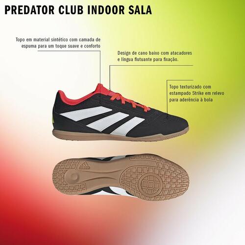 Indendørs fodboldstøvler til voksne Adidas Sala Predator Club In Sort 46