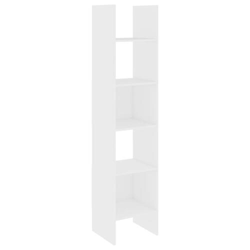 Bogreol 40x35x180 cm konstrueret træ hvid