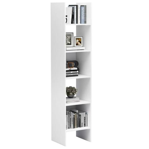 Bogreol 40x35x180 cm konstrueret træ hvid